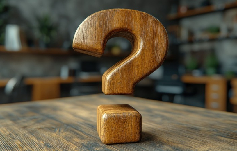 question-mark-is-table-with-wood